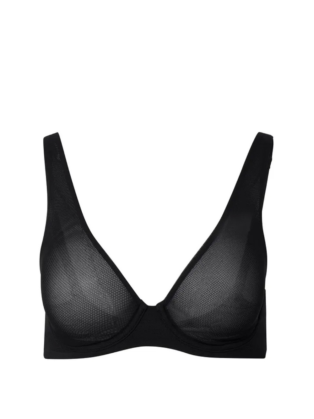 Adore Me Ivy Unlined Black Sheer Underwire Bra - 36DD